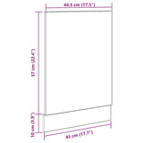 Dishwasher panel old wood 45x3x67 cm engineered wood