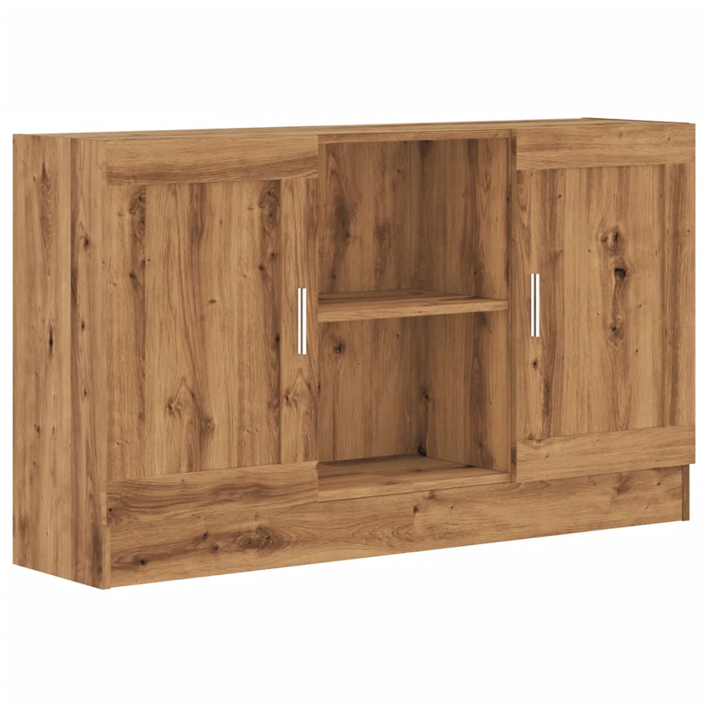 Buffet chêne artisanal 120x30,5x70 cm bois d'ingénierie