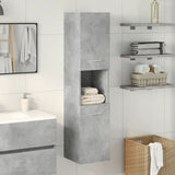 Concrete gray engineered wood suspended bathroom cabinet