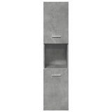 Concrete gray engineered wood suspended bathroom cabinet