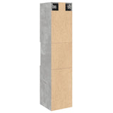 Concrete gray engineered wood suspended bathroom cabinet