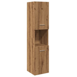 Armoire de salle de bain suspendue chêne artisanal 30x30x130 cm