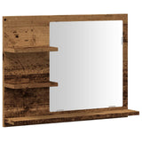 Armoire à miroir de salle de bain vieux bois bois d'ingénierie