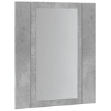 Armoire de salle de bain miroir LED gris béton bois ingénierie