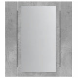 Armoire de salle de bain miroir LED gris béton bois ingénierie