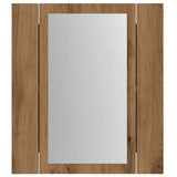 Armoire de salle de bain miroir LED chêne artisanal 40x12x45 cm