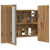 Armoire à miroir LED chêne artisanal 60x12x45cm bois ingénierie