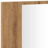 Armoire à miroir LED chêne artisanal 90x12x45cm bois ingénierie