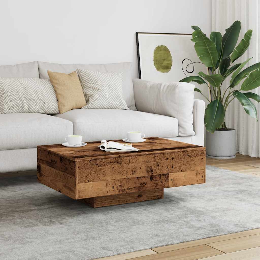 Coffee table old wood 85x55x31 cm engineered wood