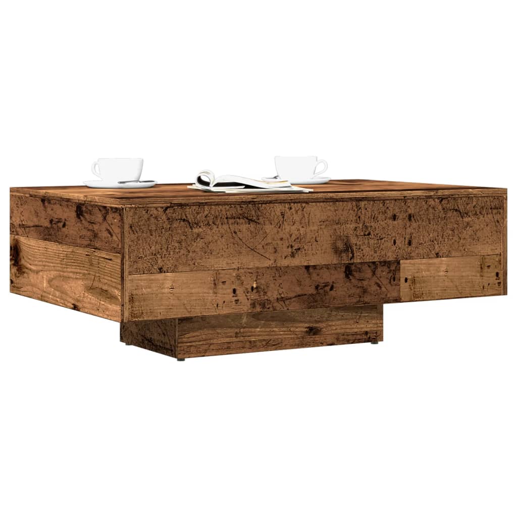 Coffee table old wood 85x55x31 cm engineered wood