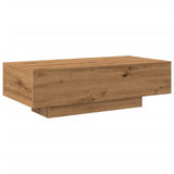 Handgefertigter Couchtisch aus Eichenholz, 100 x 49,5 x 31 cm, Holzwerkstoff