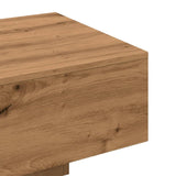 Handgefertigter Couchtisch aus Eichenholz, 100 x 49,5 x 31 cm, Holzwerkstoff