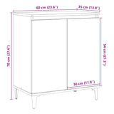 Buffet vieux bois 60x35x70 cm bois d'ingénierie