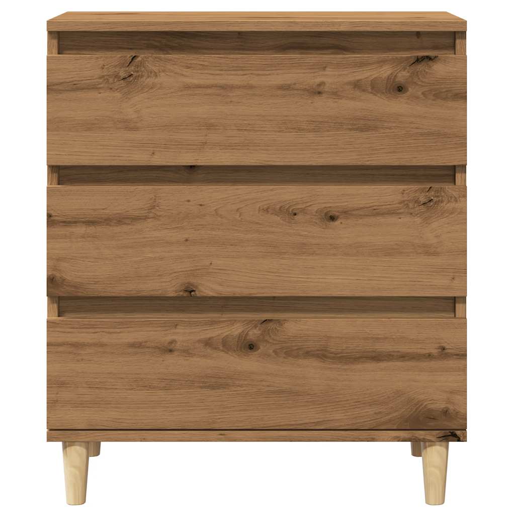 Buffet chêne artisanal 60x35x70 cm bois d'ingénierie