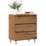 Buffet chêne artisanal 60x35x70 cm bois d'ingénierie