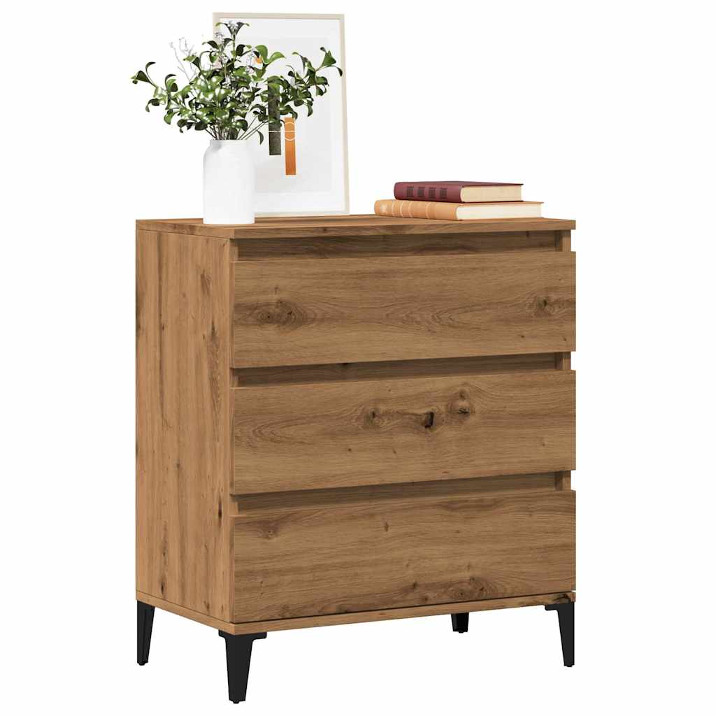 Handcrafted oak sideboard 60x35x70 cm engineered wood