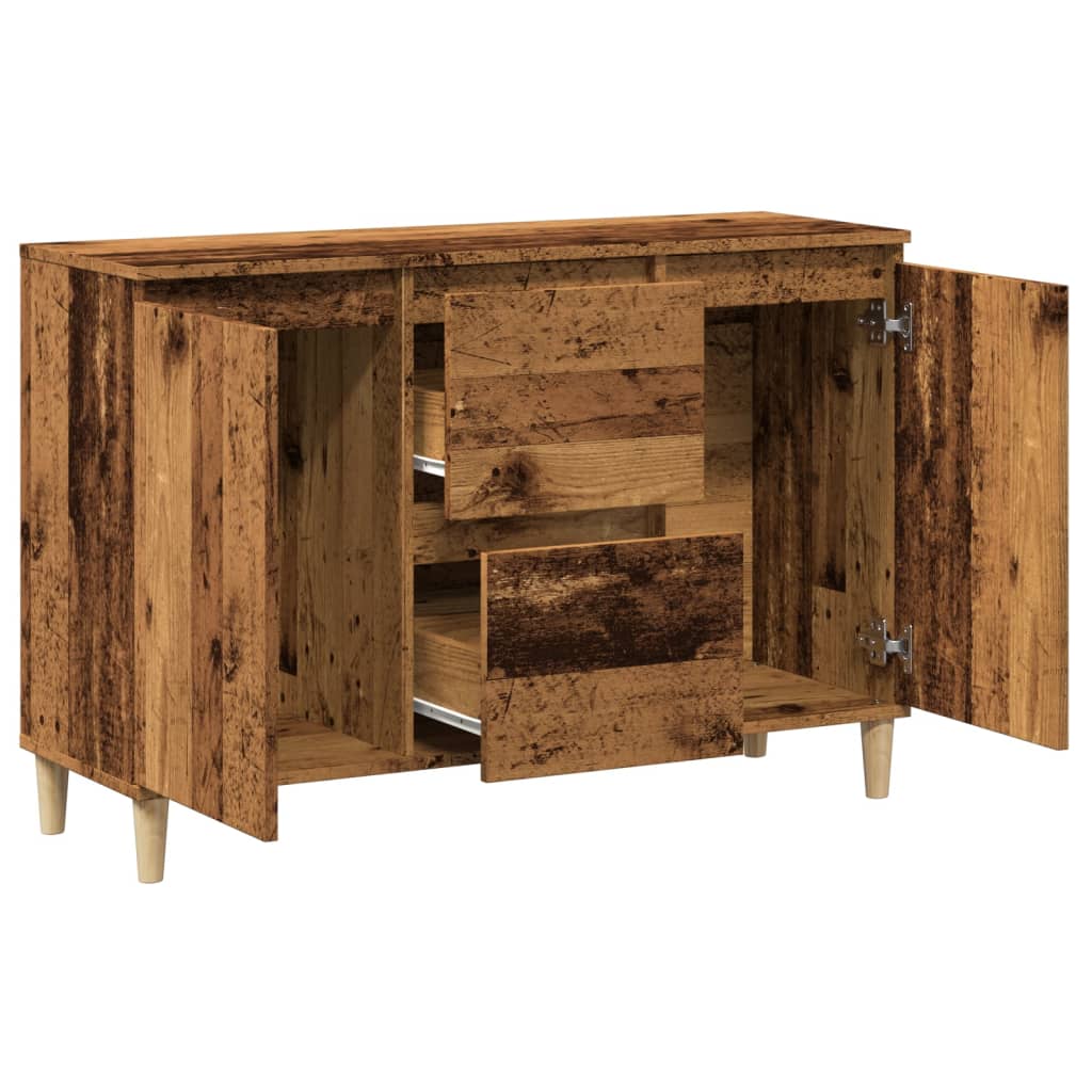 Buffet vieux bois 102x35x70 cm bois d'ingénierie