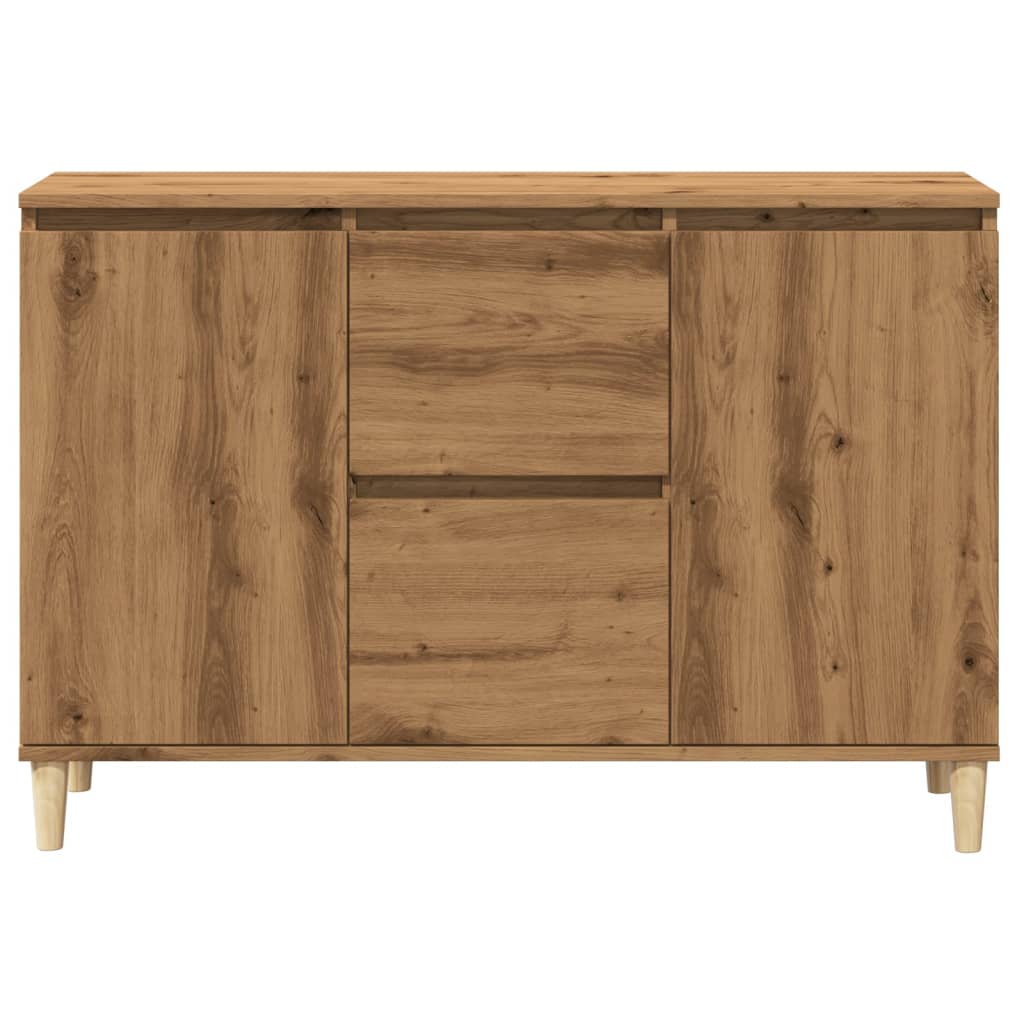 Handcrafted oak sideboard 102x35x70 cm engineered wood