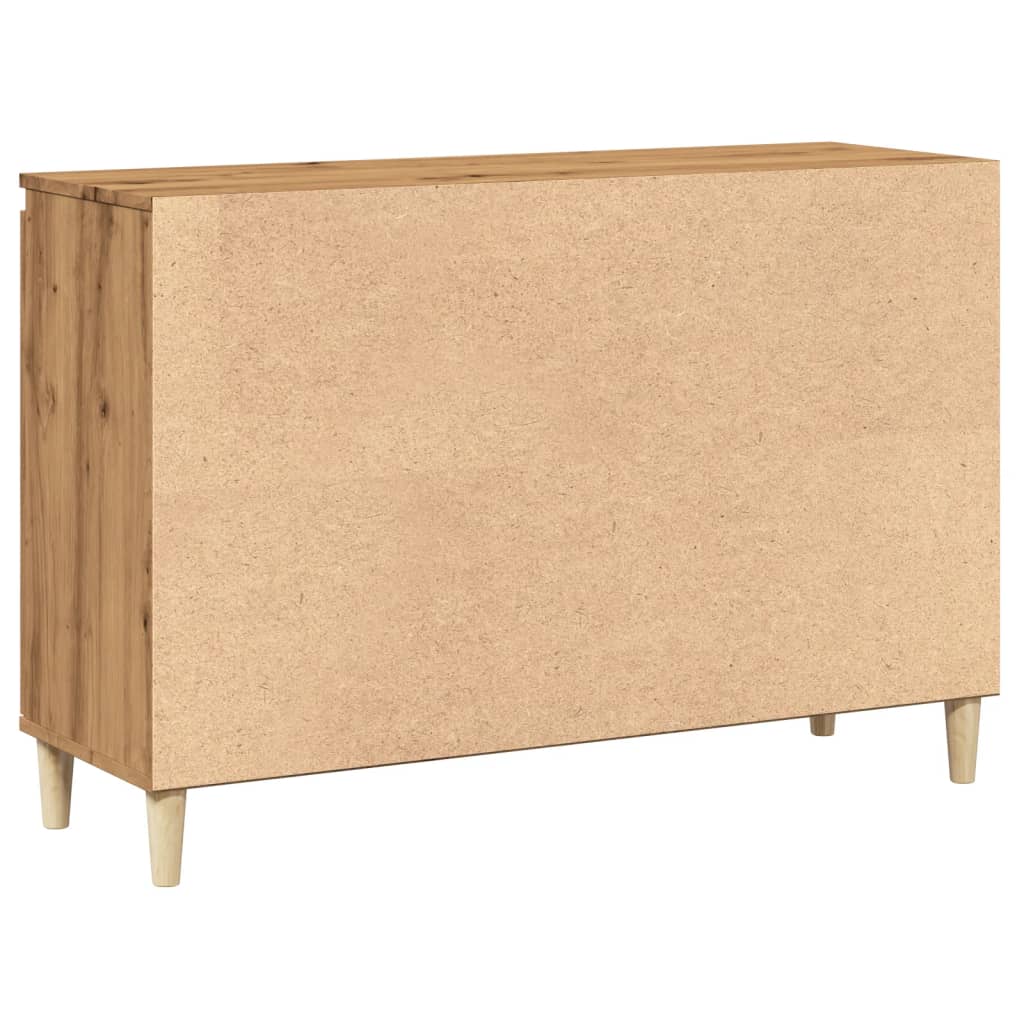 Handcrafted oak sideboard 102x35x70 cm engineered wood