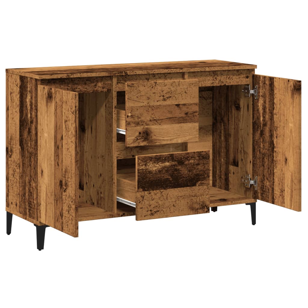 Buffet vieux bois 102x35x70 cm bois d'ingénierie