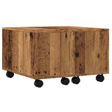 Table basse vieux bois 60x60x38 cm bois d'ingénierie