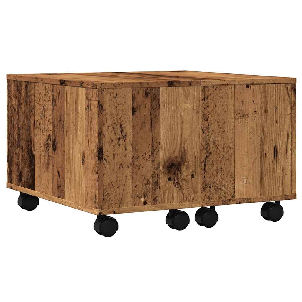 Table basse vieux bois 60x60x38 cm bois d'ingénierie