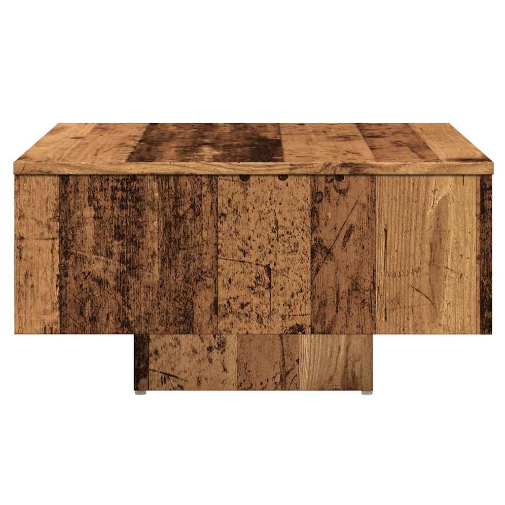 Table basse vieux bois 60x60x31,5 cm bois d'ingénierie