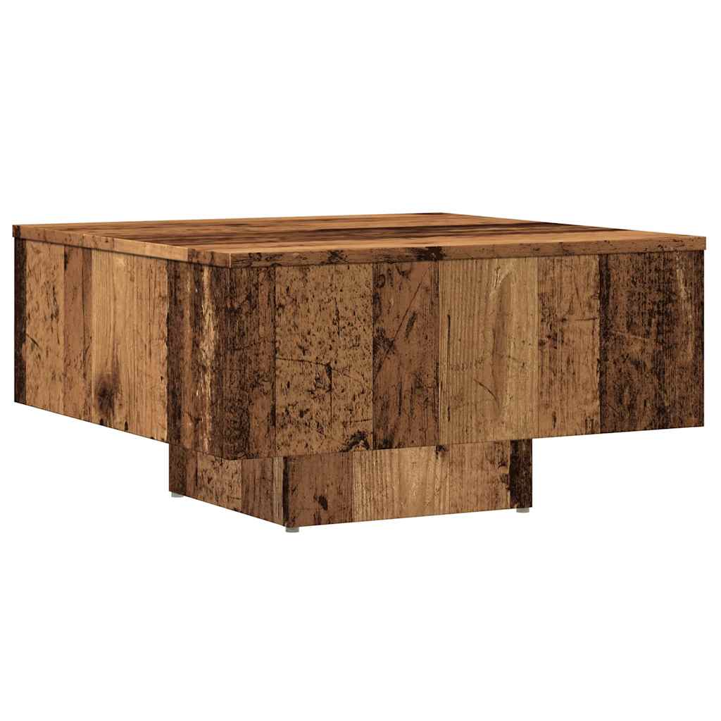 Table basse vieux bois 60x60x31,5 cm bois d'ingénierie