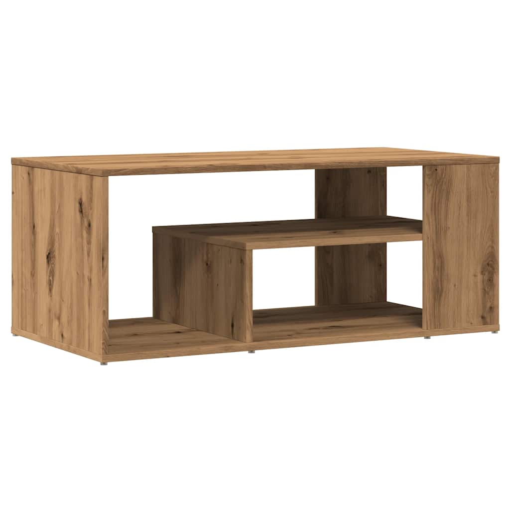 Side table oak craft 100x50x40 cm engineered wood