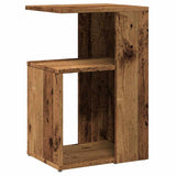 Table d'appoint vieux bois 36x30x56 cm bois d'ingénierie