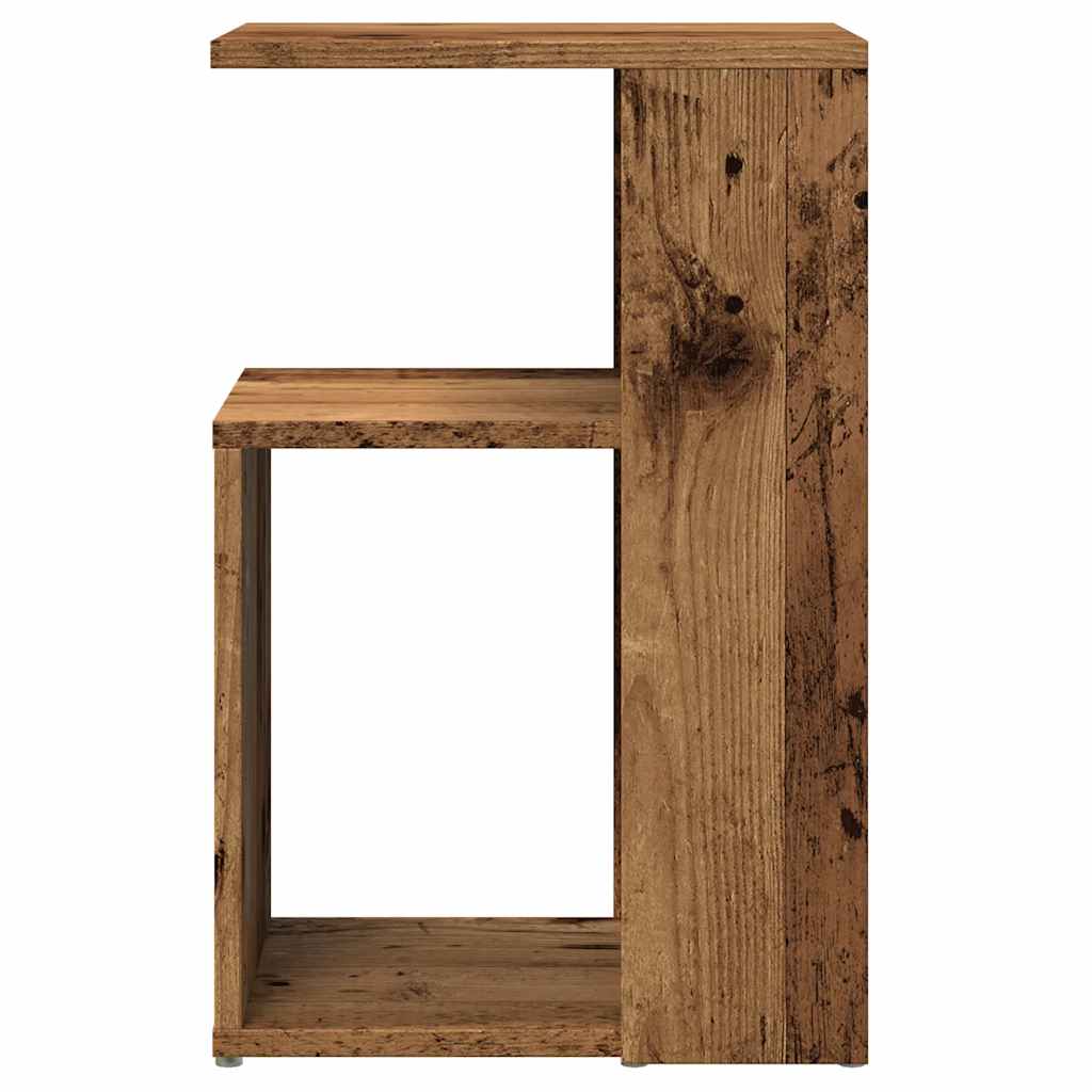 Table d'appoint vieux bois 36x30x56 cm bois d'ingénierie