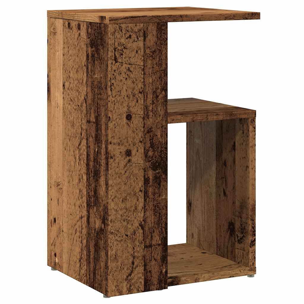 Table d'appoint vieux bois 36x30x56 cm bois d'ingénierie