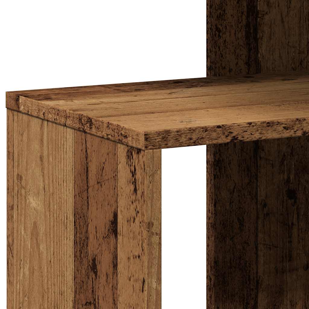 Table d'appoint vieux bois 36x30x56 cm bois d'ingénierie