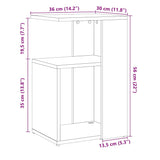 Table d'appoint vieux bois 36x30x56 cm bois d'ingénierie