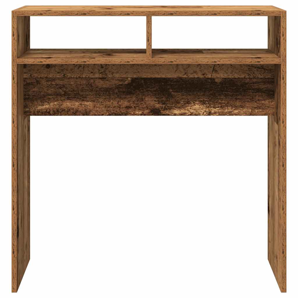 Table console vieux bois 78x30x80 cm bois d'ingénierie