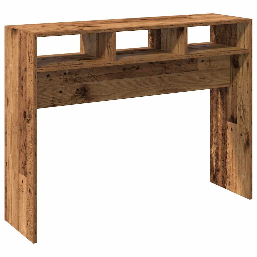 Table console vieux bois 105x30x80 cm bois d'ingénierie