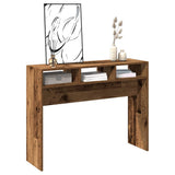 Table console vieux bois 105x30x80 cm bois d'ingénierie