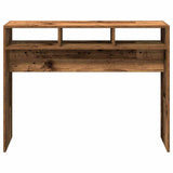 Table console vieux bois 105x30x80 cm bois d'ingénierie