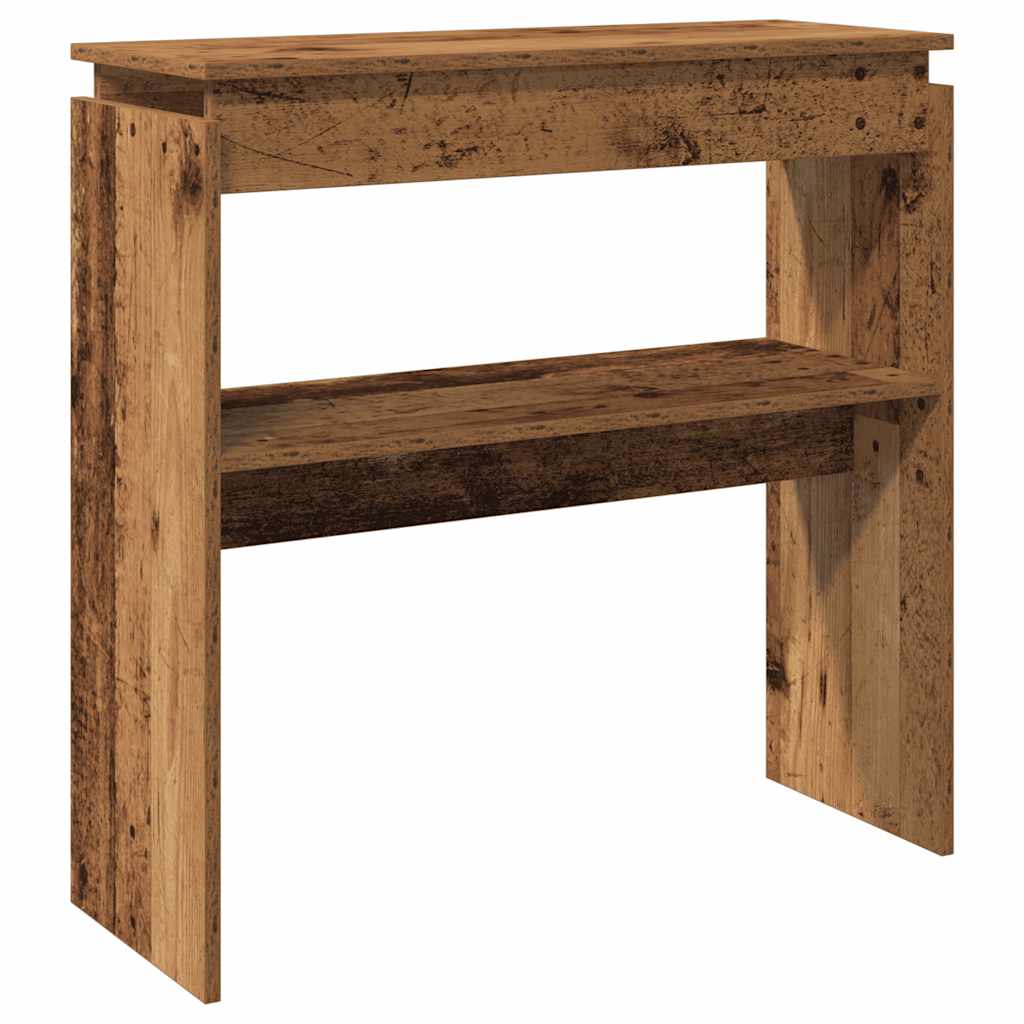 Table console vieux bois 80 x 30 x 80 cm bois d'ingénierie