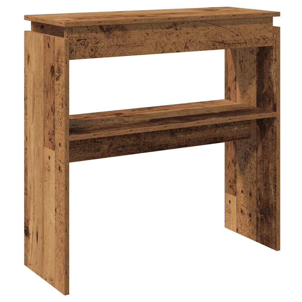 Table console vieux bois 80 x 30 x 80 cm bois d'ingénierie