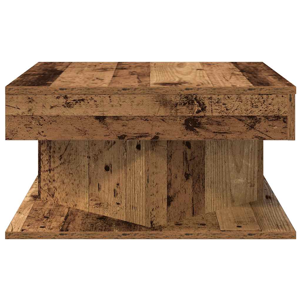 Table basse vieux bois 55x55x30 cm bois d'ingénierie