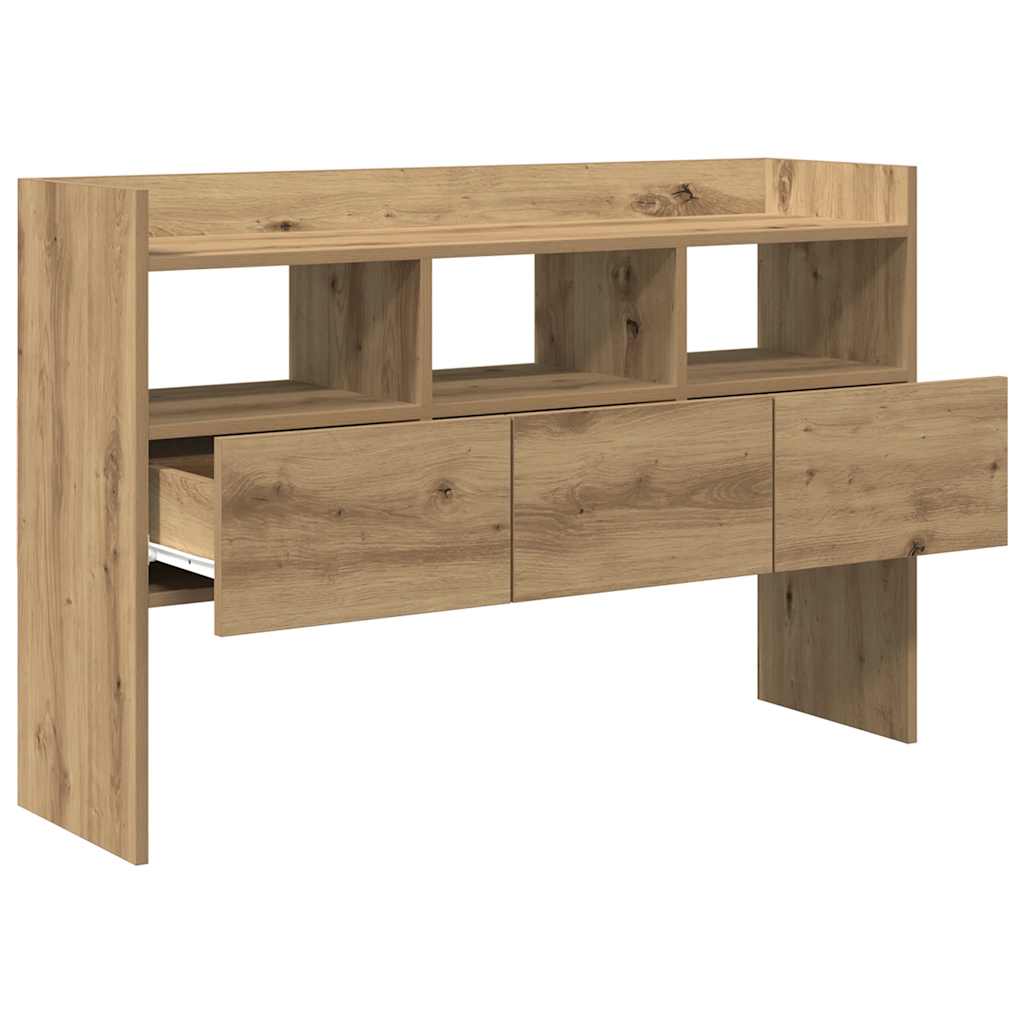 Handcrafted oak sideboard 105x30x70 cm engineered wood