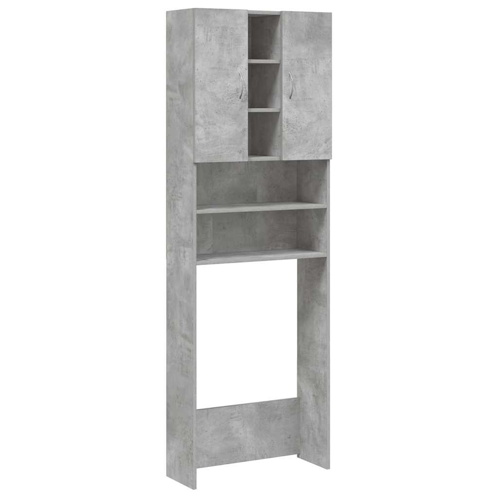 Meuble pour machine à laver Gris béton 64x25,5x190 cm