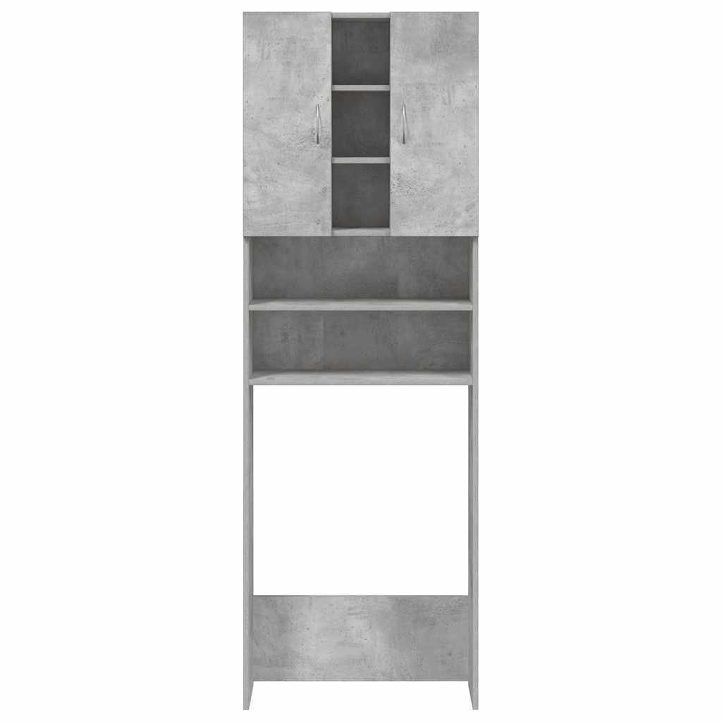 Meuble pour machine à laver Gris béton 64x25,5x190 cm