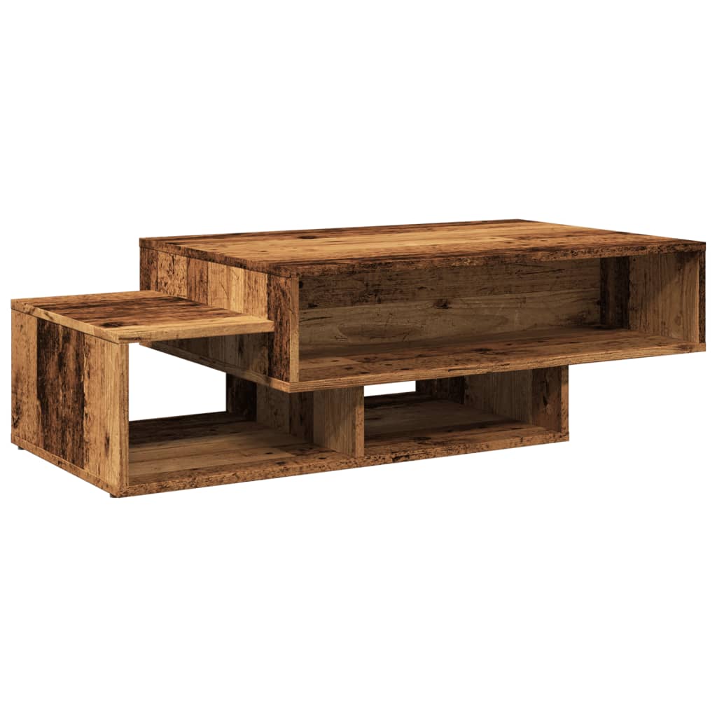 Table basse vieux bois 105x55x32 cm bois d'ingénierie