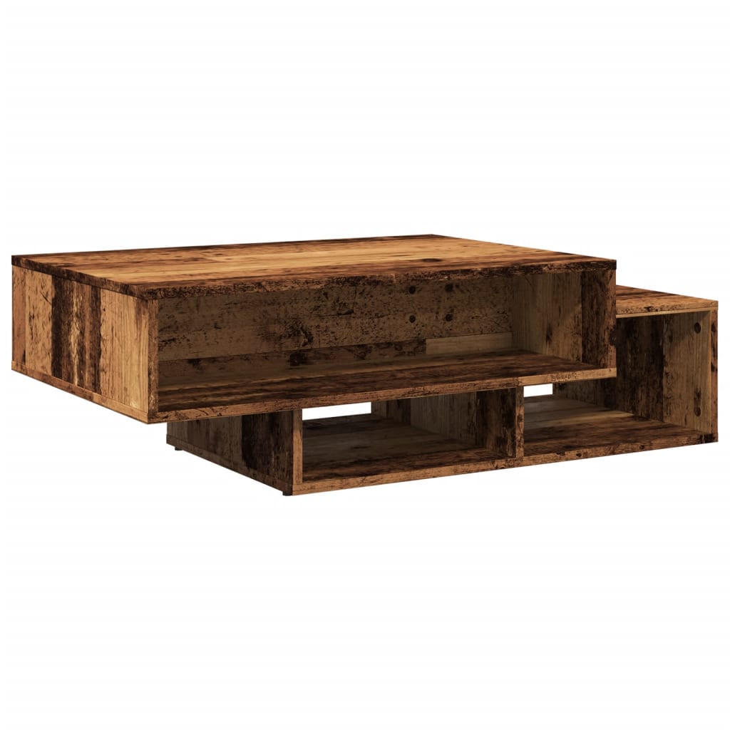 Table basse vieux bois 105x55x32 cm bois d'ingénierie