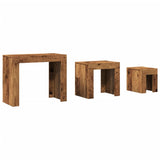 Tables basses gigognes 3 pcs vieux bois bois d'ingénierie