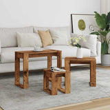 Nesting tables 3 pcs old wood engineered wood