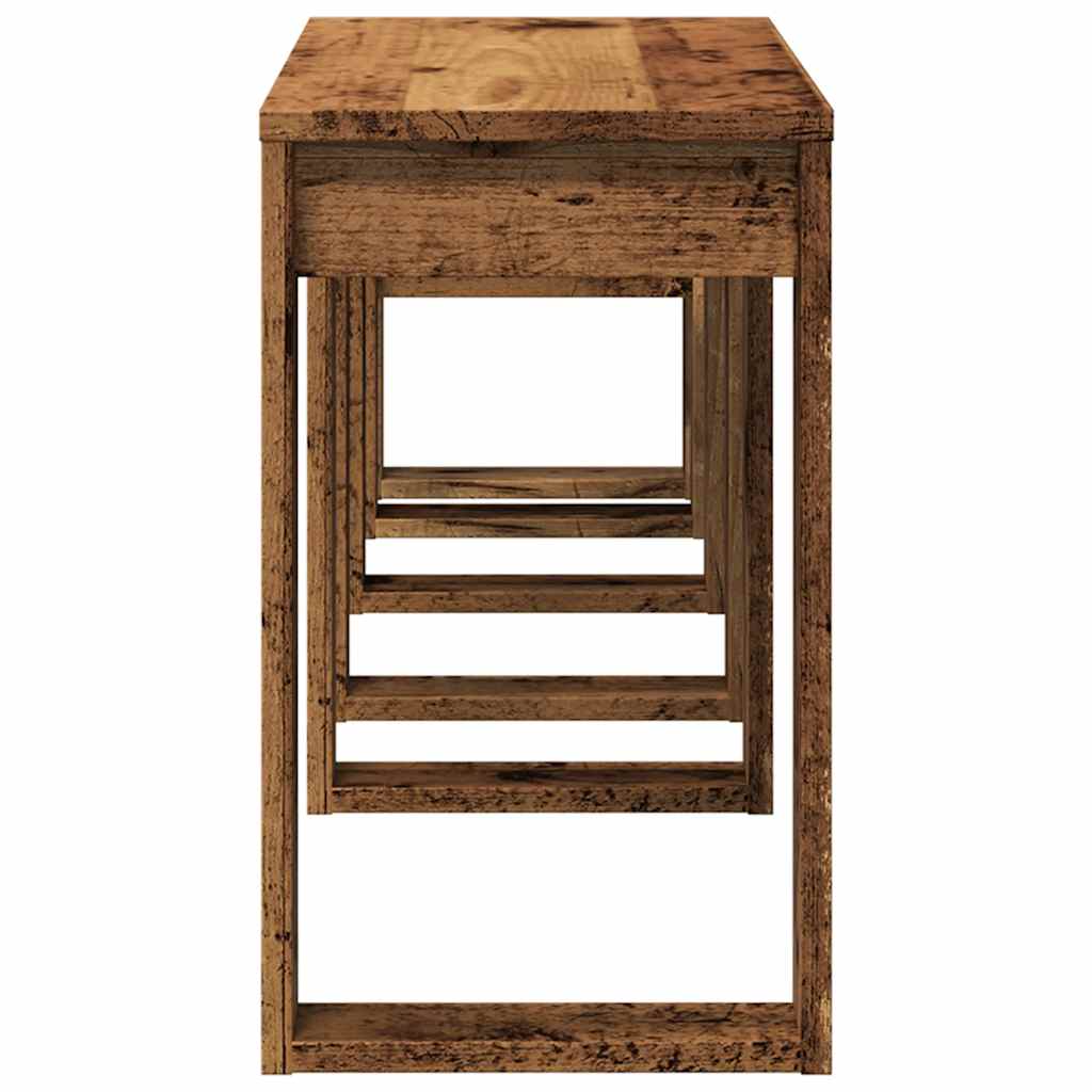 Nesting tables 3 pcs old wood engineered wood