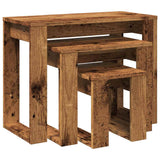 Nesting tables 3 pcs old wood engineered wood